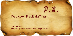 Petkov Madléna névjegykártya
